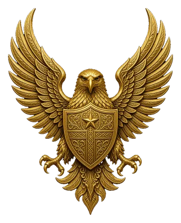 Eagle with shield